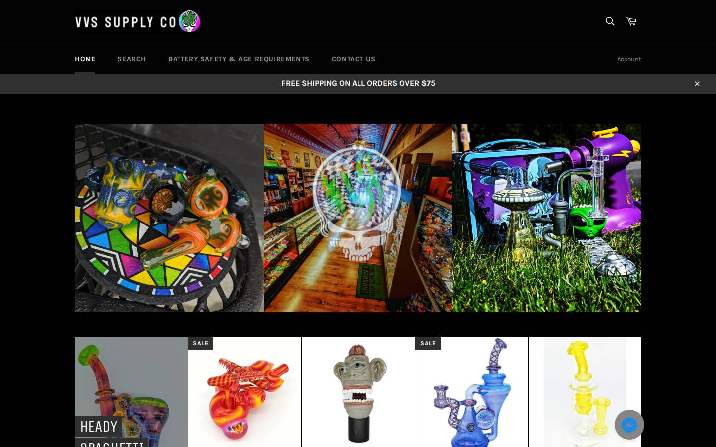 vvssupplyco.com homepage screenshot