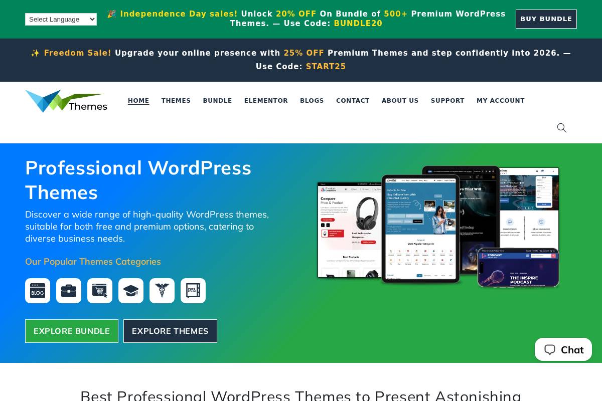 vwthemes.com homepage screenshot