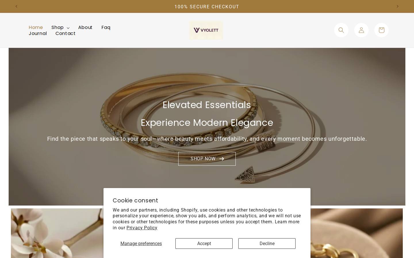vyolett.com homepage screenshot