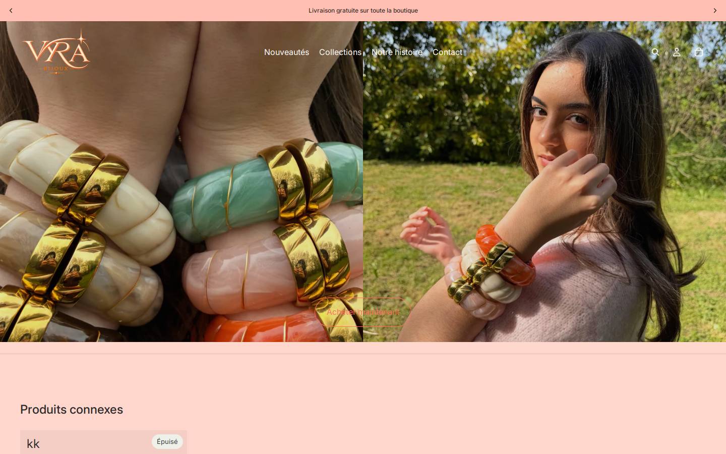 vyrabijoux.fr homepage screenshot