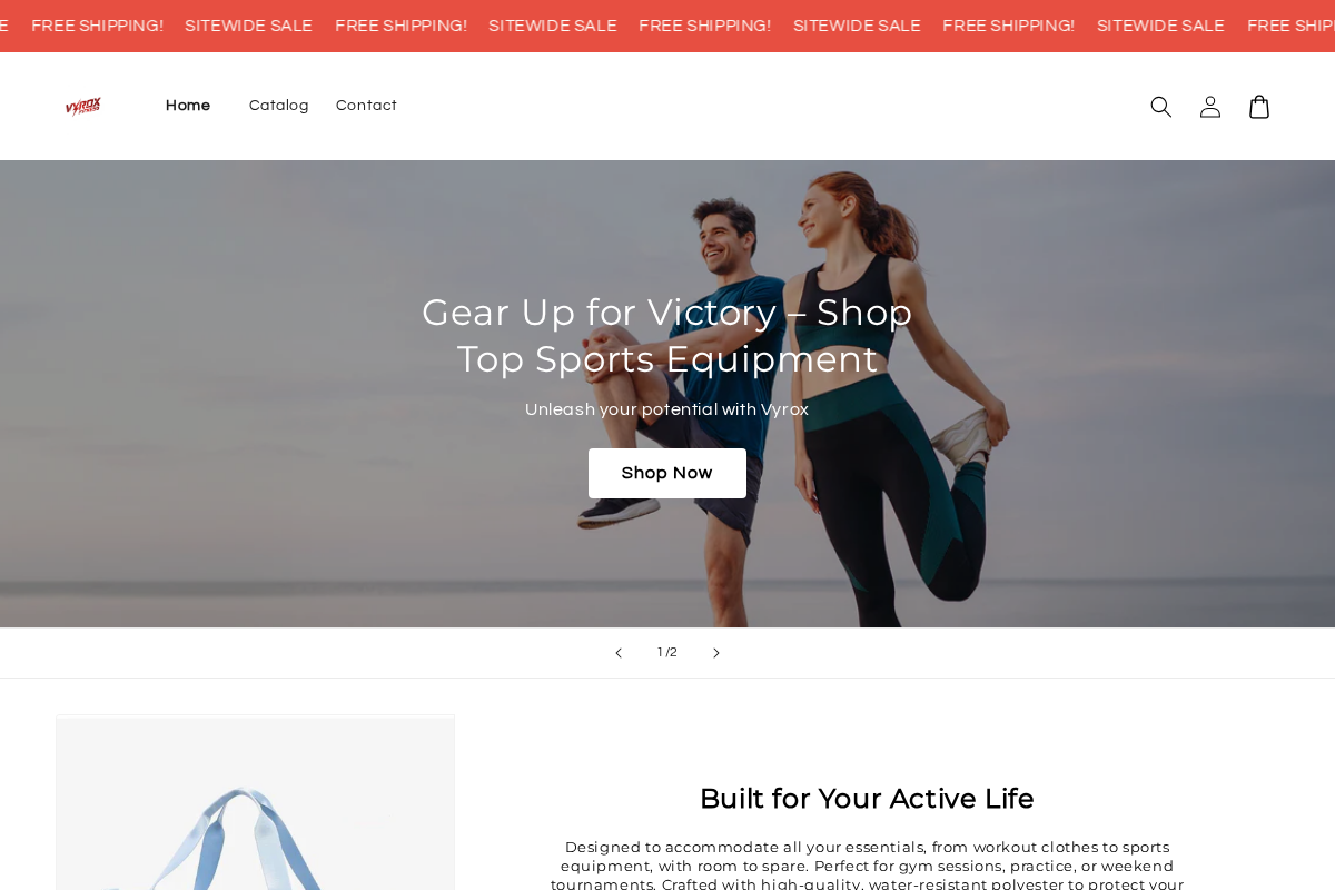 Vyrox homepage screenshot