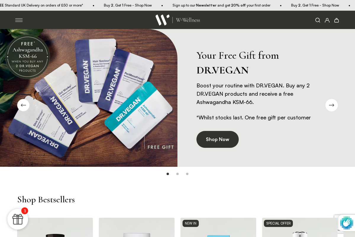 W-Wellness homepage screenshot