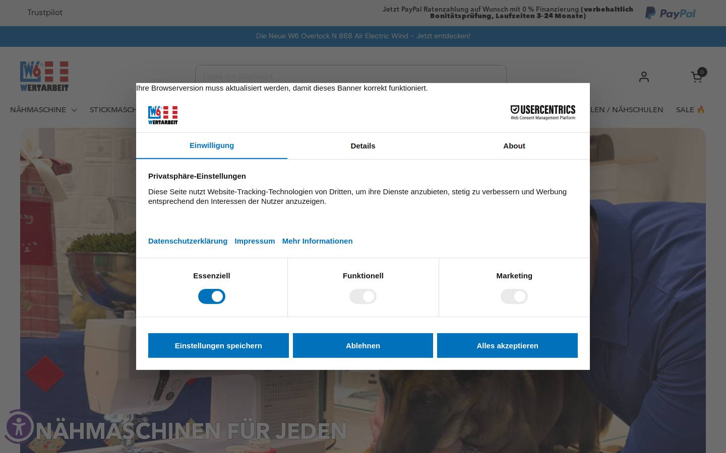 W6 Wertarbeit Projektierungs- und Handelsgesellschaft mbH homepage screenshot