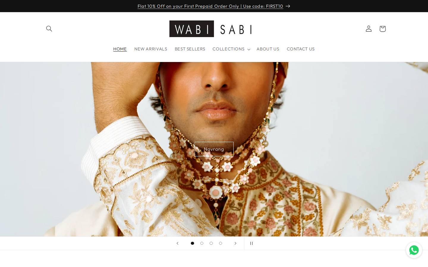 wabisabibyanshum-ritesh.com homepage screenshot