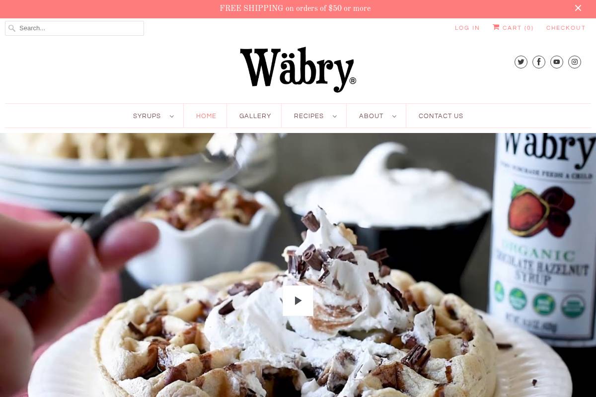 wabrysyrup.com homepage screenshot