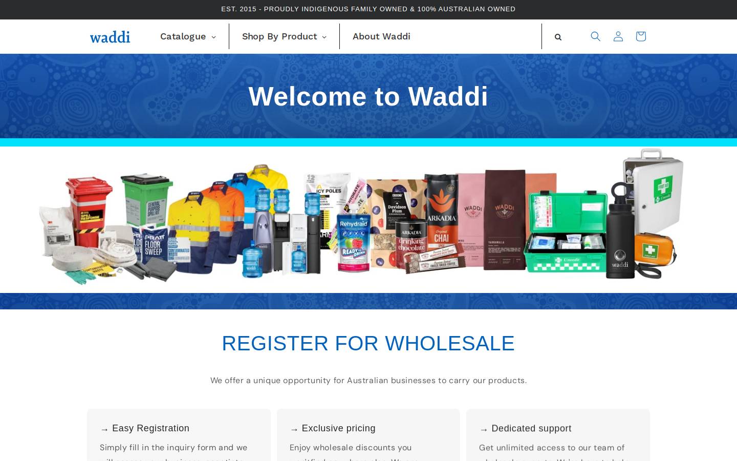 waddi.au homepage screenshot