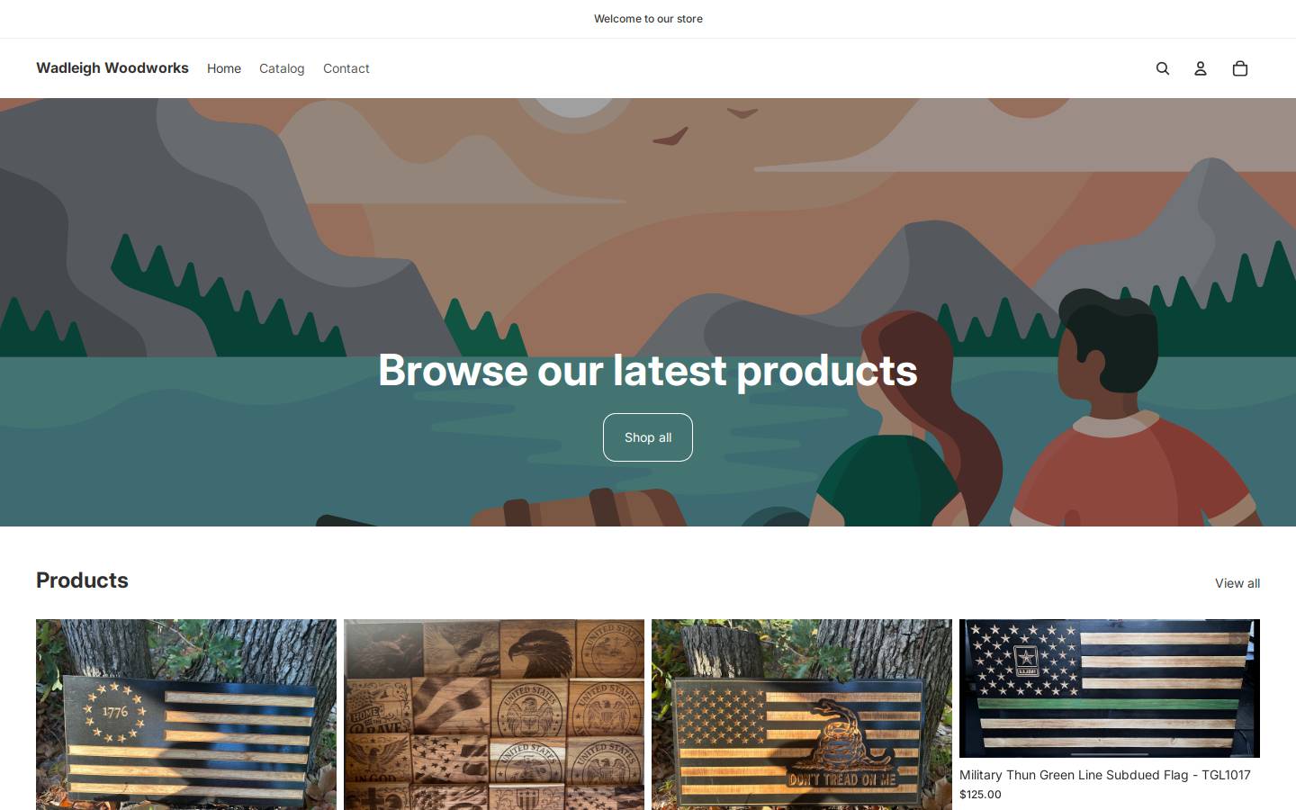 wadleighwoodworks.com homepage screenshot