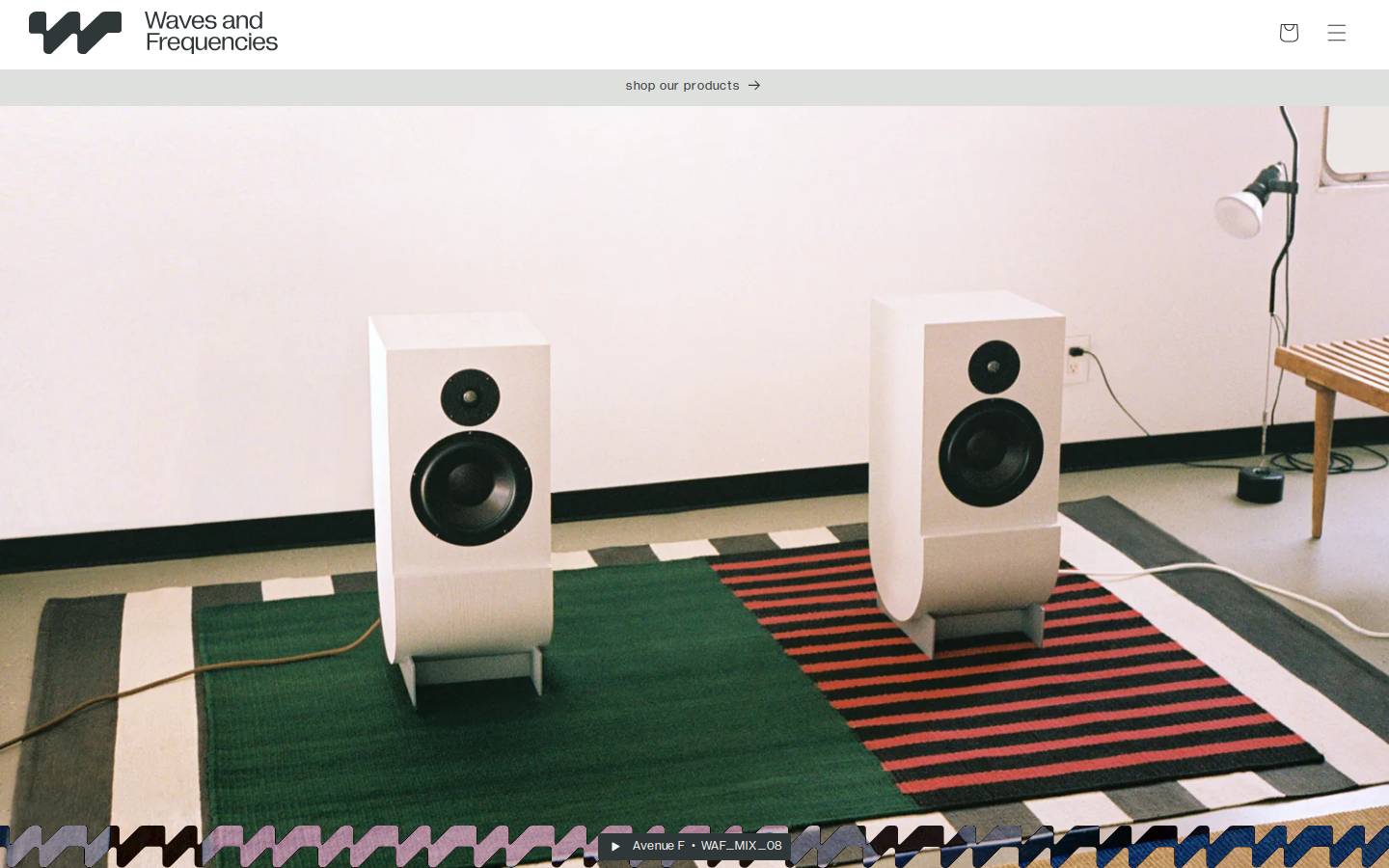 wafaudio.com homepage screenshot