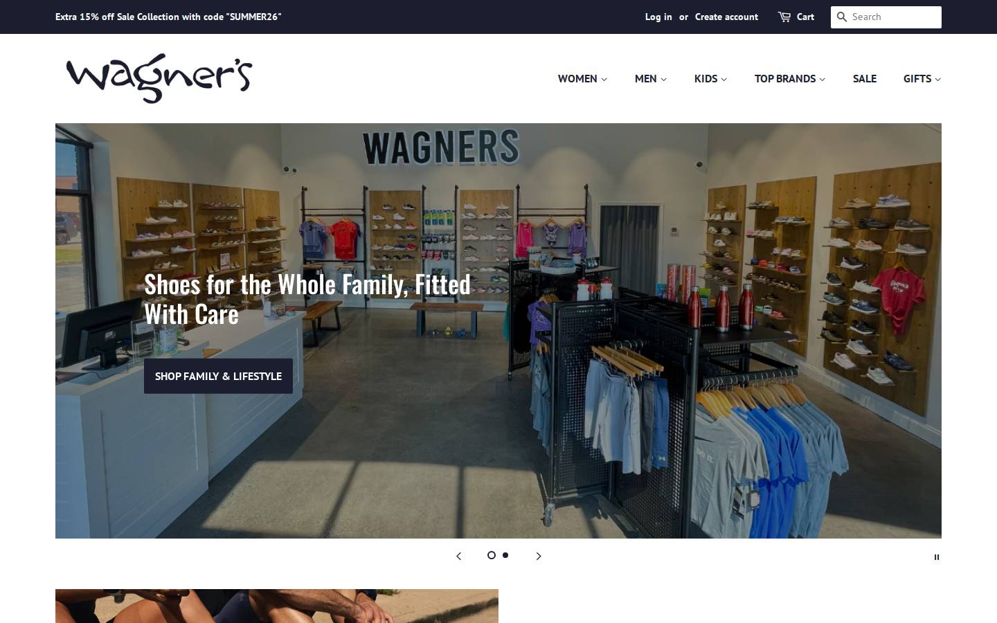 wagnersshoes.com homepage screenshot