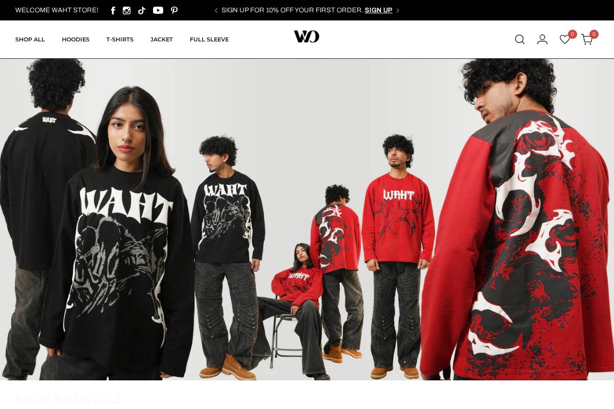 waht.in homepage screenshot