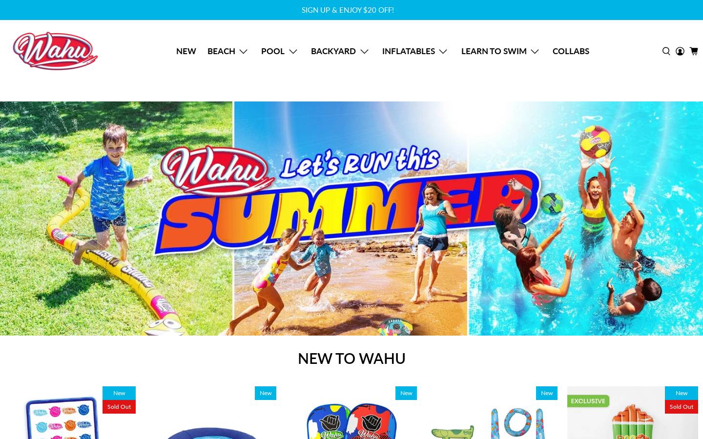 Wahu homepage screenshot