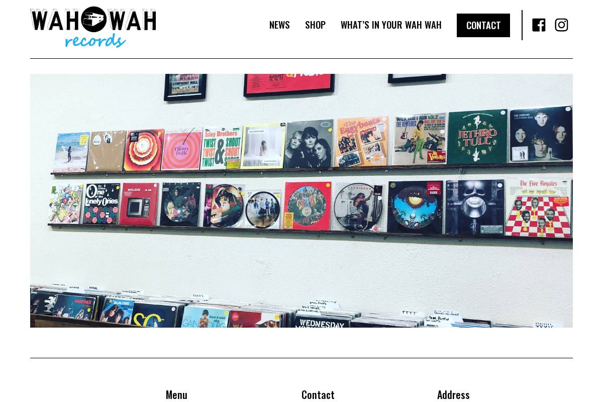 wahwahrecords.com.au homepage screenshot