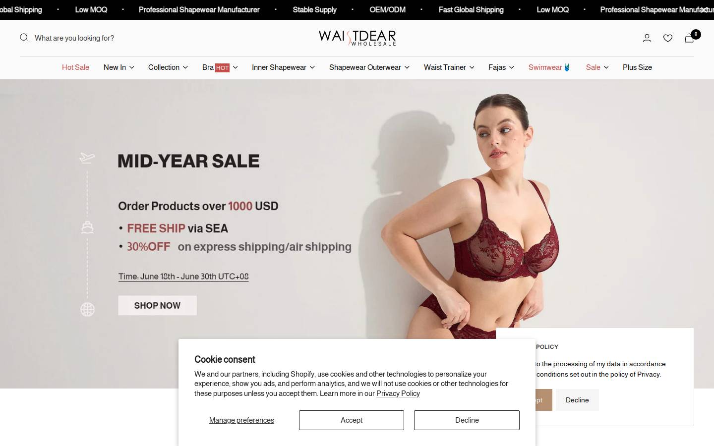 waistdear.com homepage screenshot