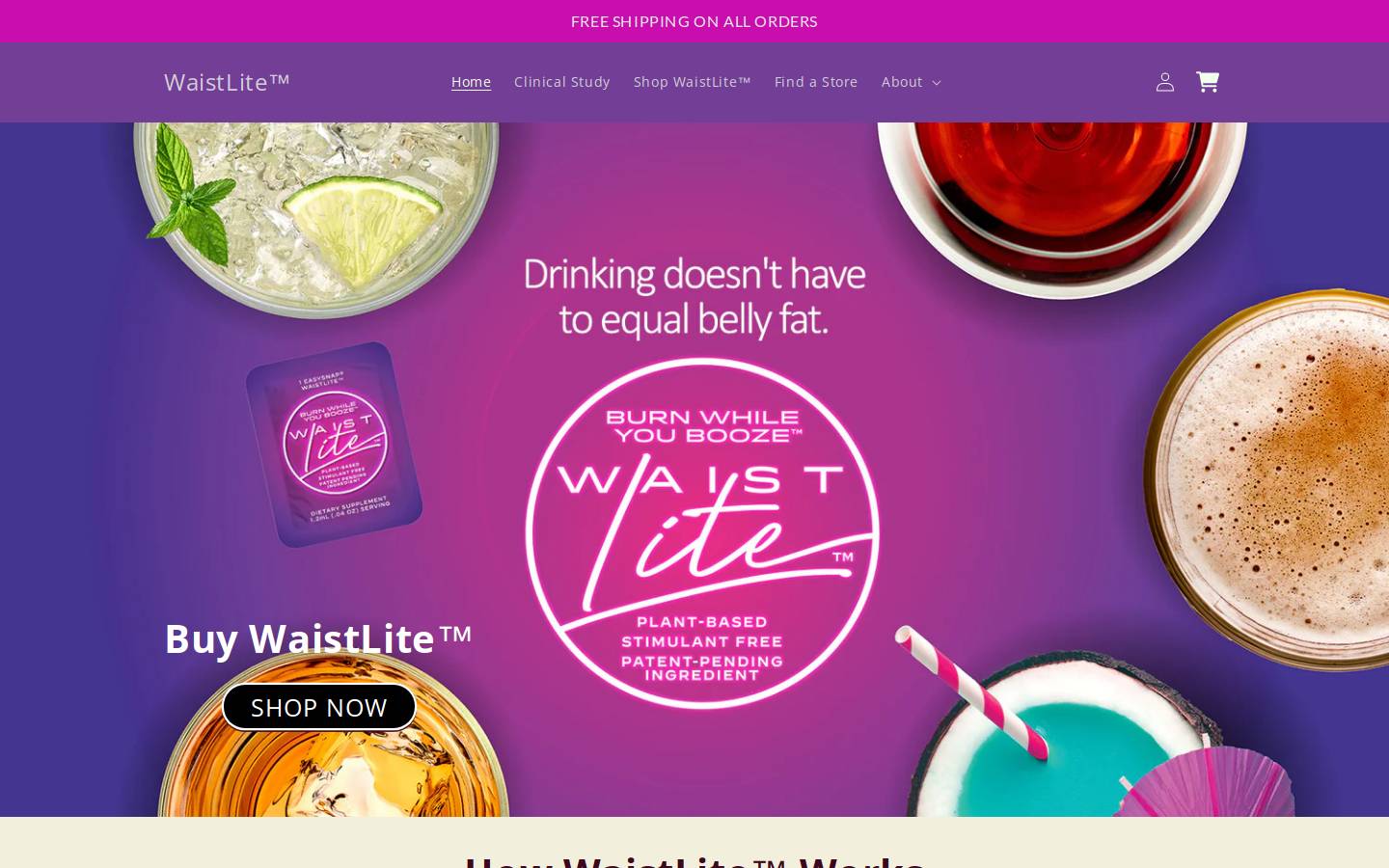 waistlite.com homepage screenshot