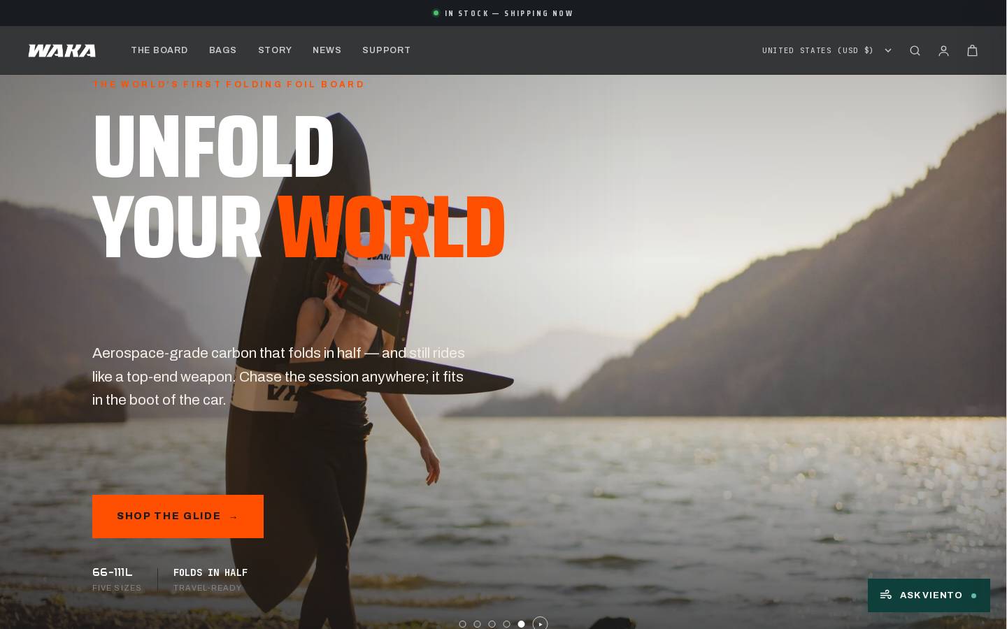 waka.surf homepage screenshot