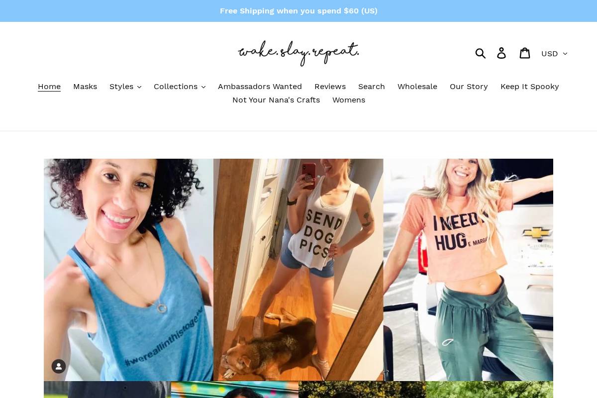 wakeslayrepeat.com homepage screenshot
