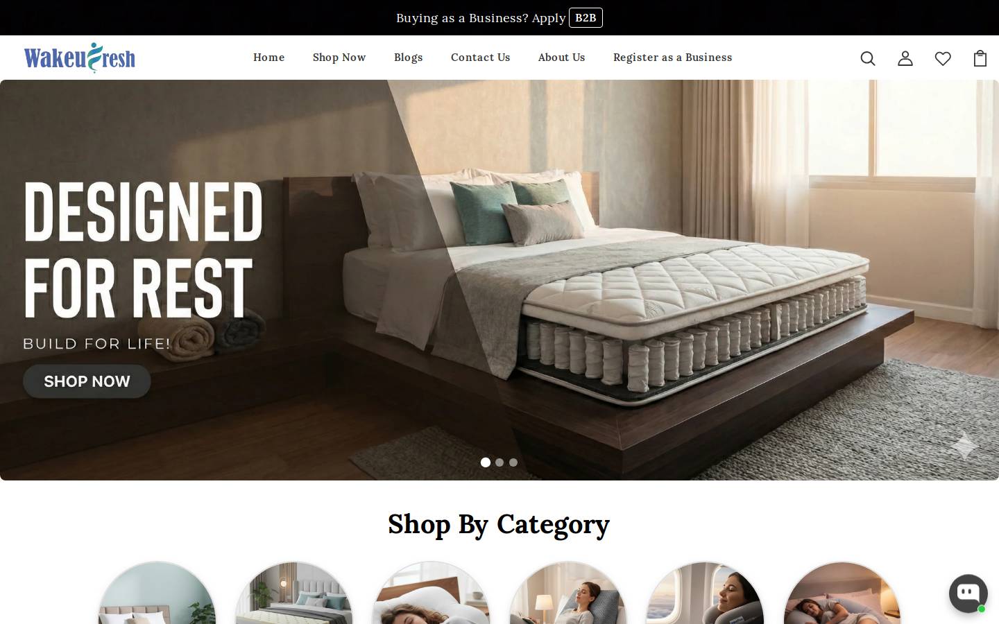 wakeufresh.com homepage screenshot