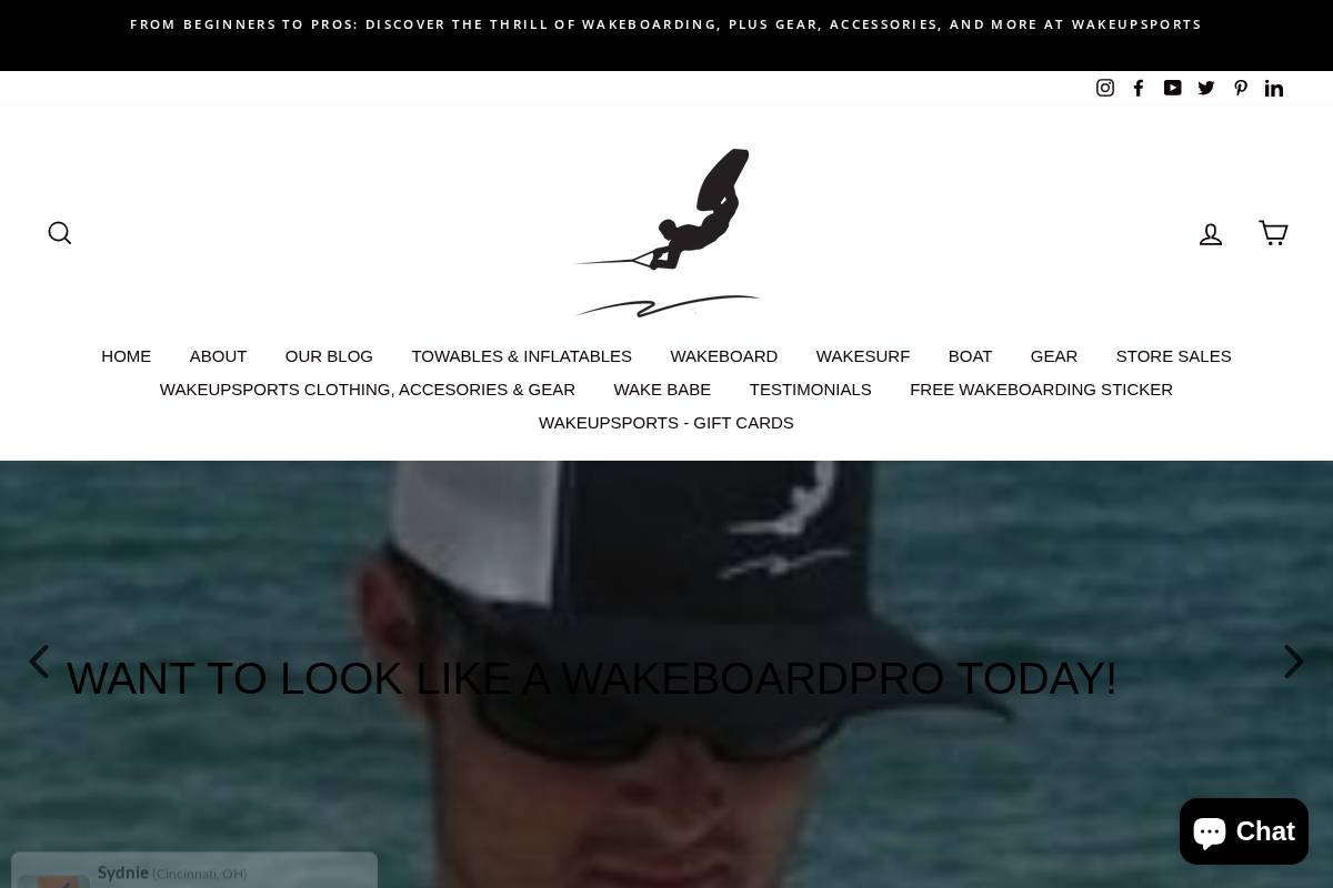 Wakeupsports.com homepage screenshot