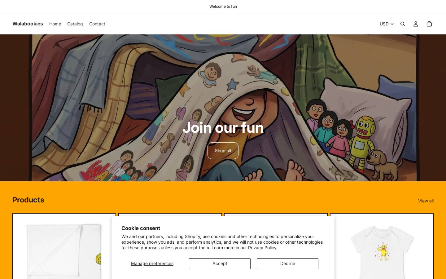 walabookies.com homepage screenshot