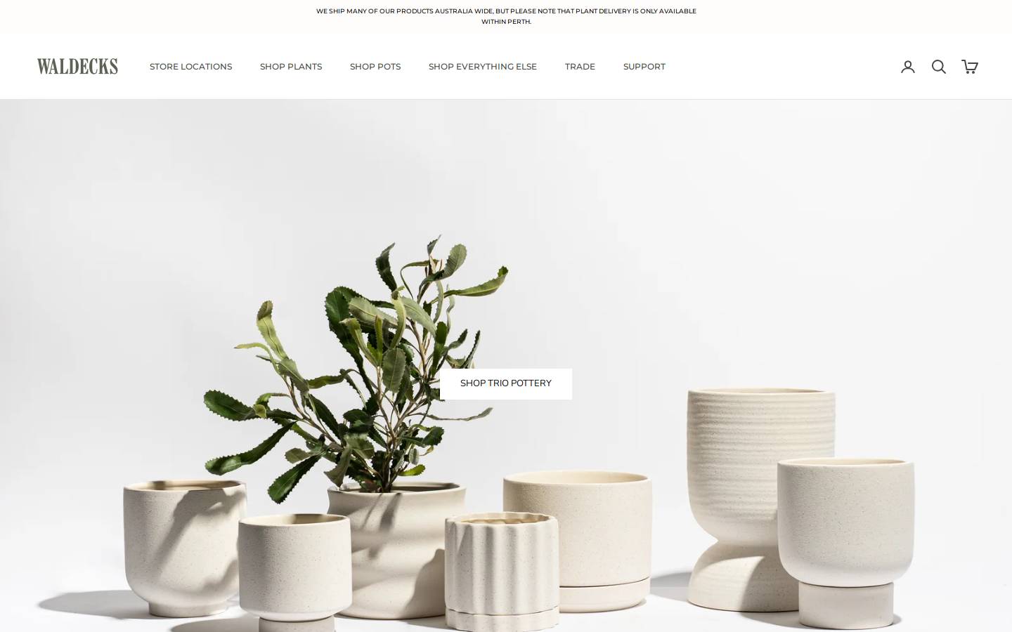 waldecks.com.au homepage screenshot