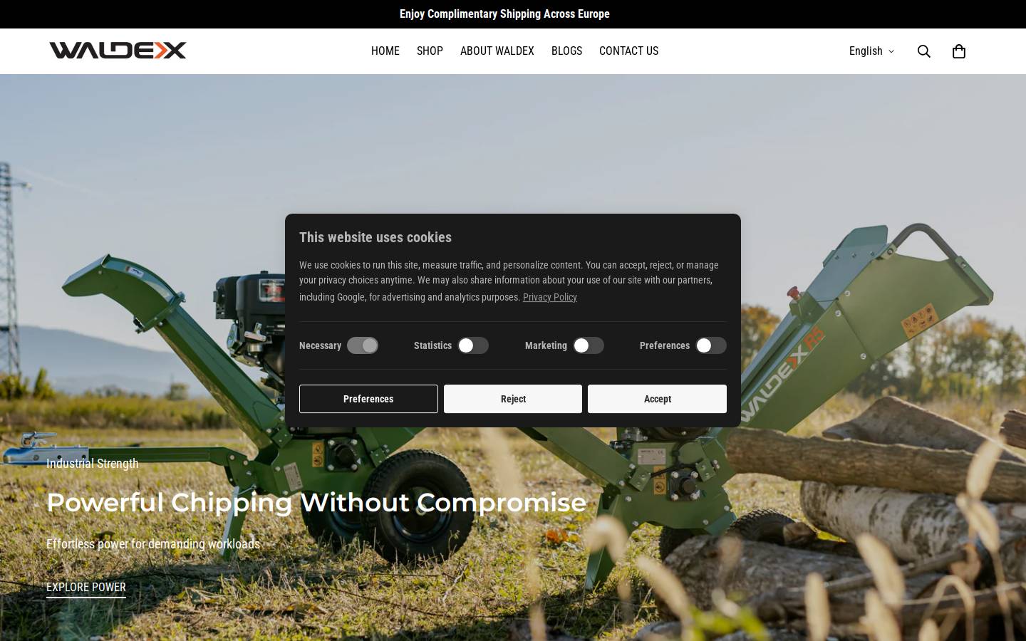 waldexmachines.com homepage screenshot