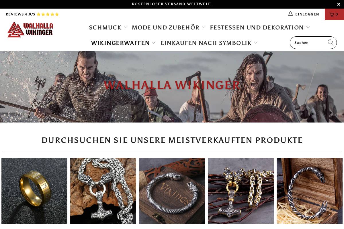 walhalla-wikinger.de homepage screenshot