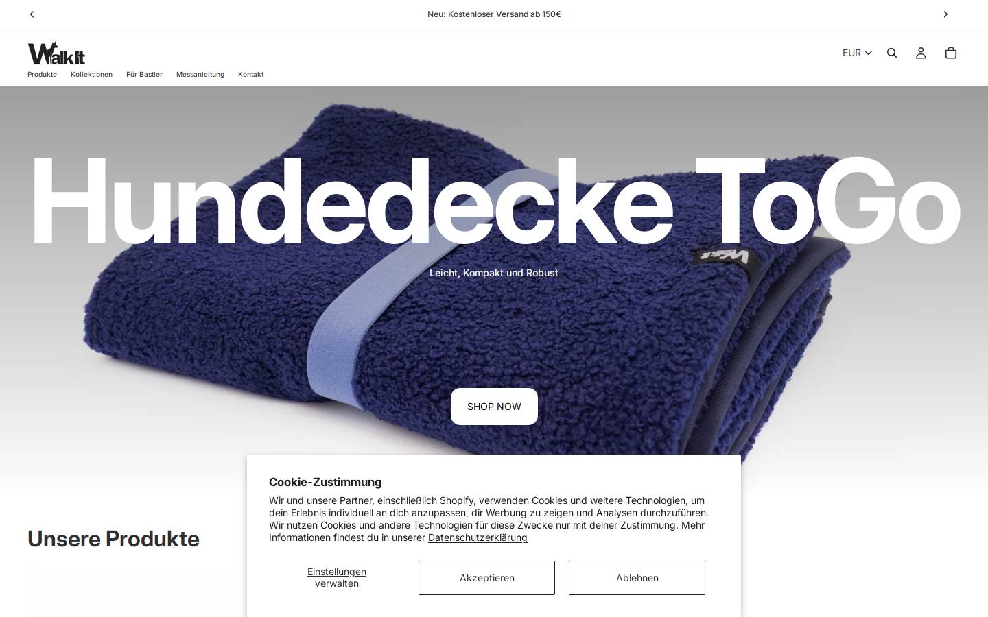 Walk It homepage screenshot