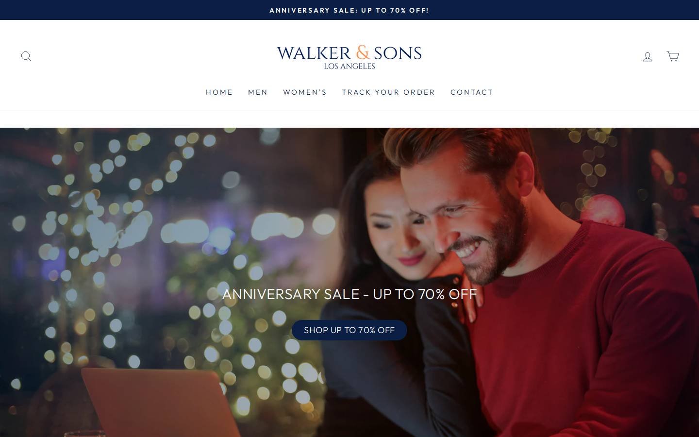 Walker Sons homepage screenshot