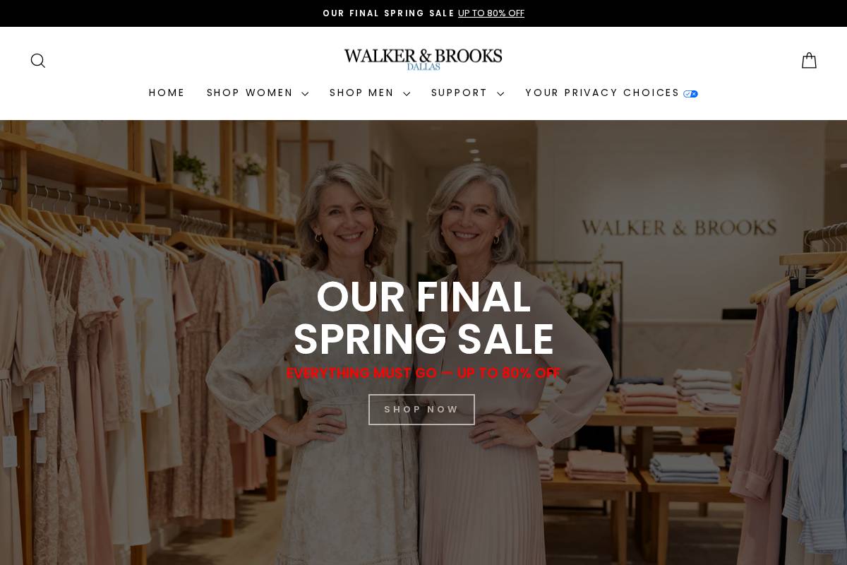 walkerandbrooks.com homepage screenshot