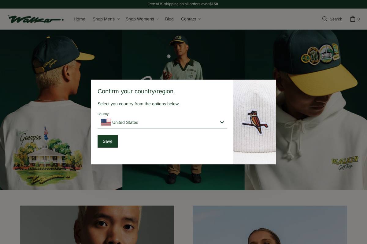 walkergolfthings.com homepage screenshot