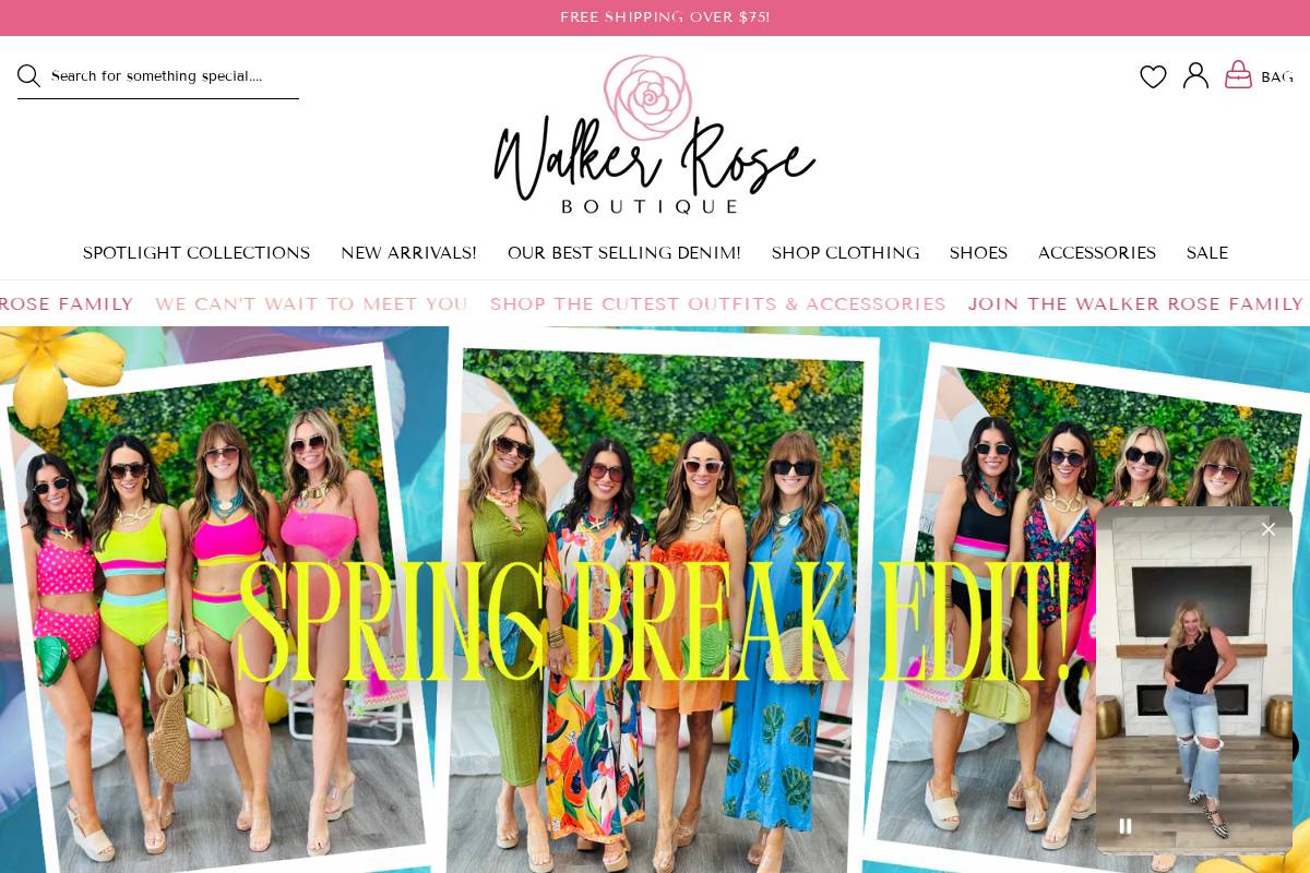 walkerrose.com homepage screenshot