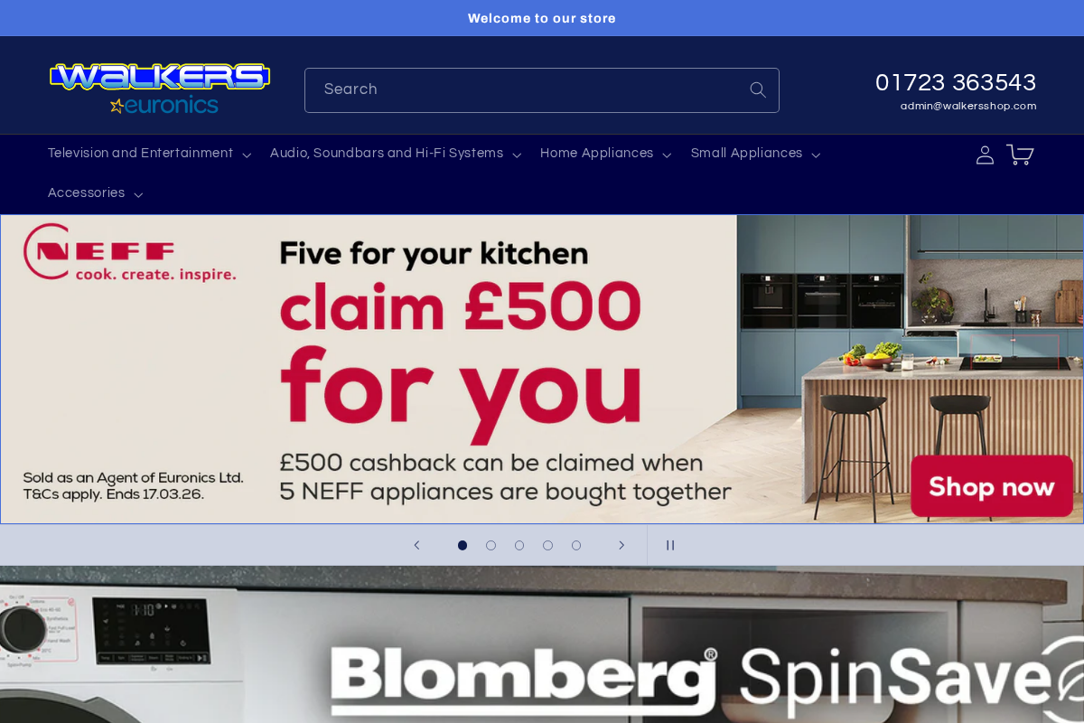 walkersshop.com homepage screenshot