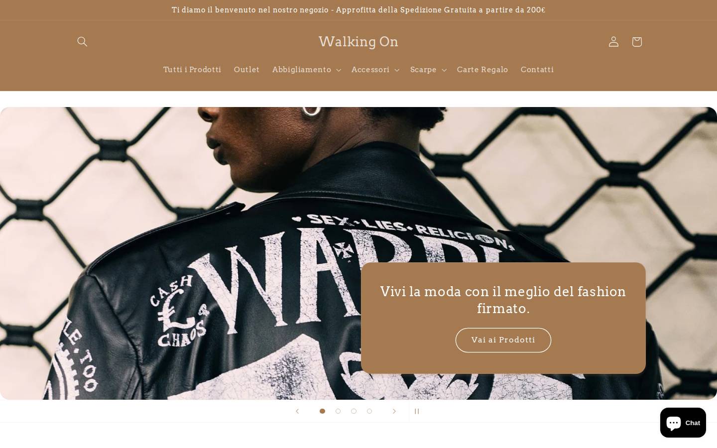 walkingon.it homepage screenshot