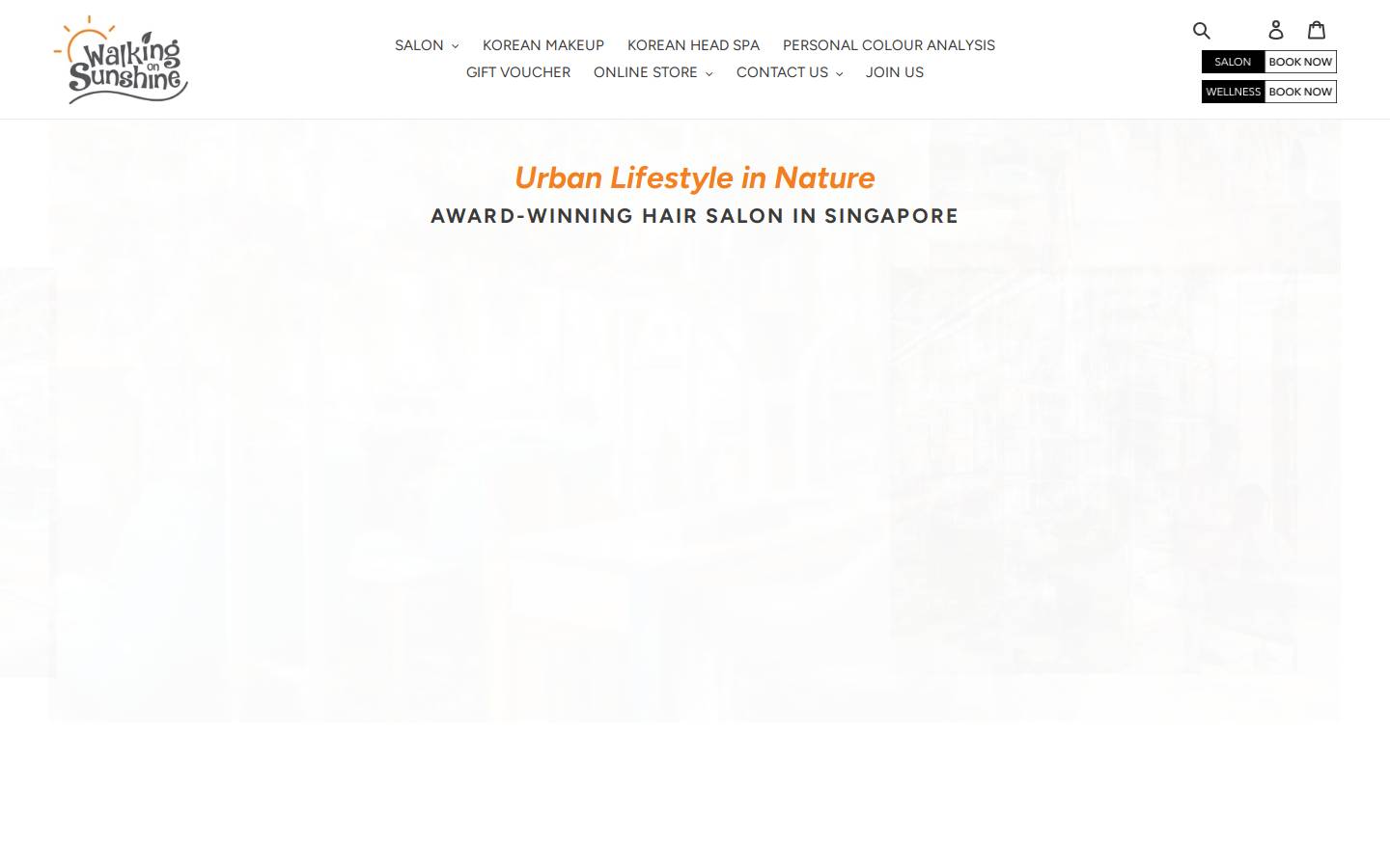 walkingonsunshine.sg homepage screenshot