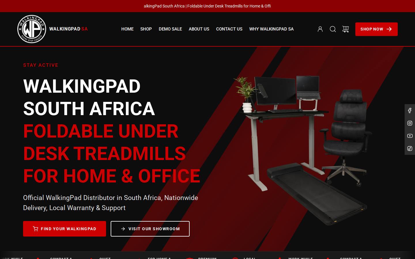 walkingpad.co.za homepage screenshot