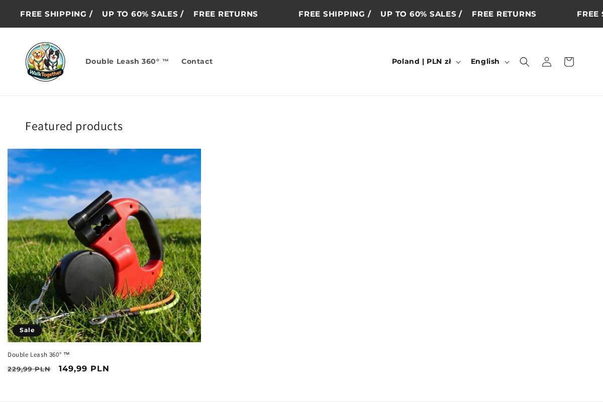 walktogether.store homepage screenshot