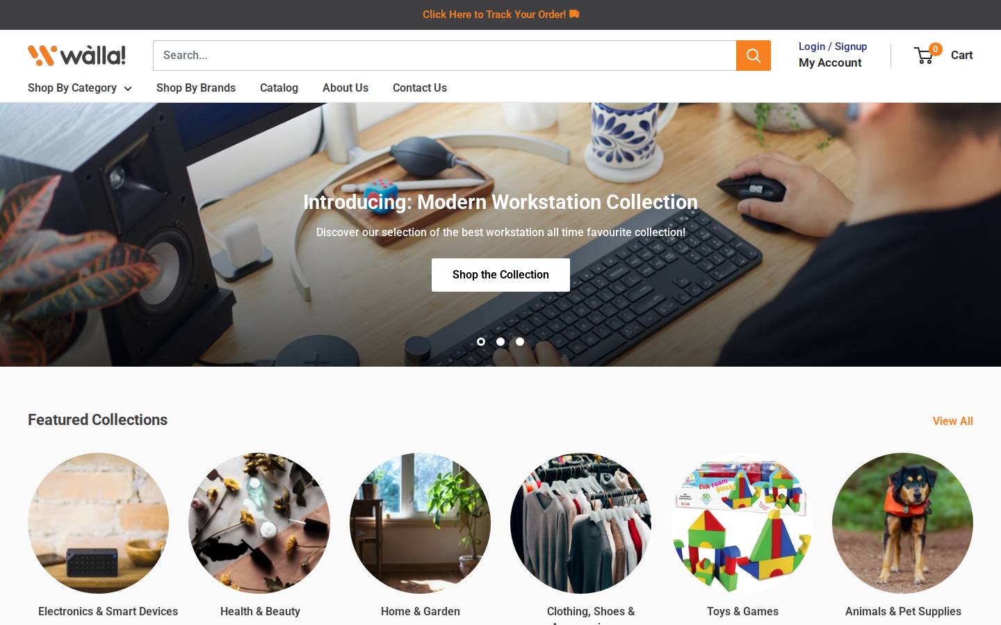 Walla homepage screenshot