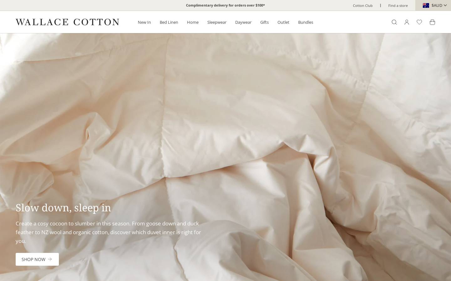 Wallace Cotton homepage screenshot