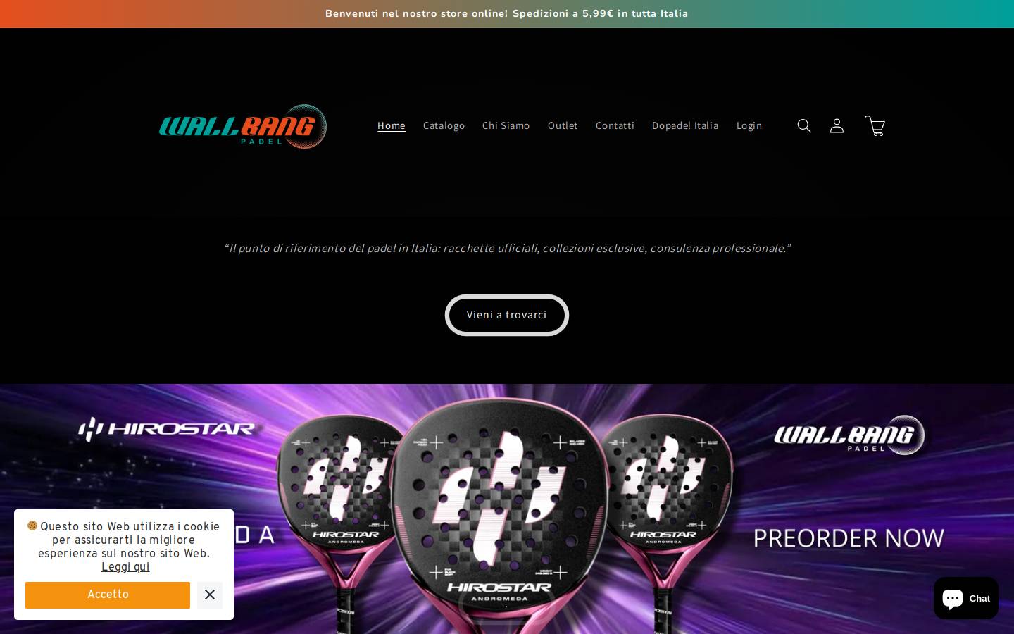 wallbangpadel.com homepage screenshot