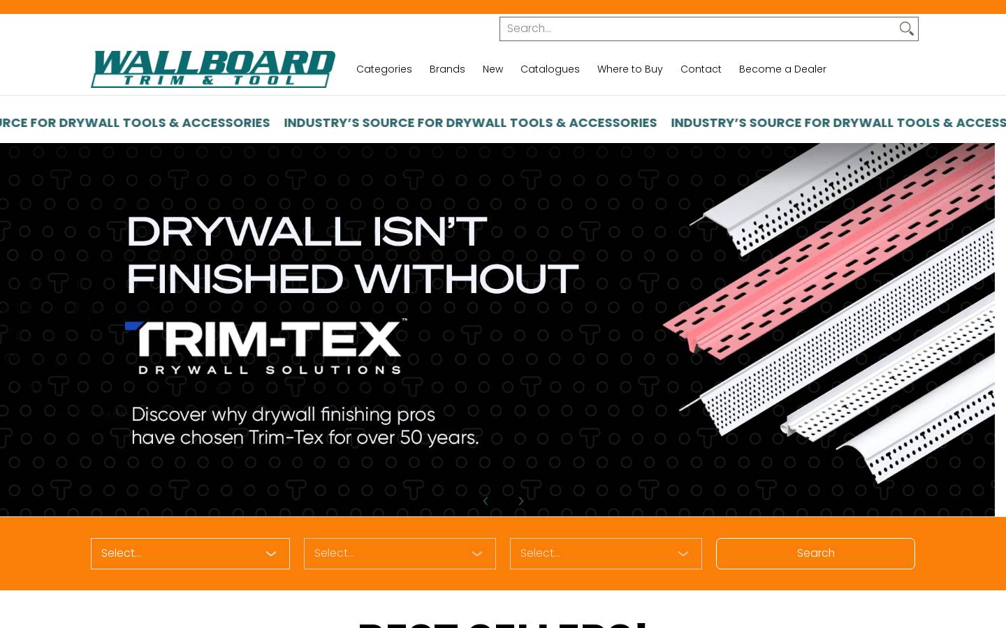 wallboardtrim.com homepage screenshot