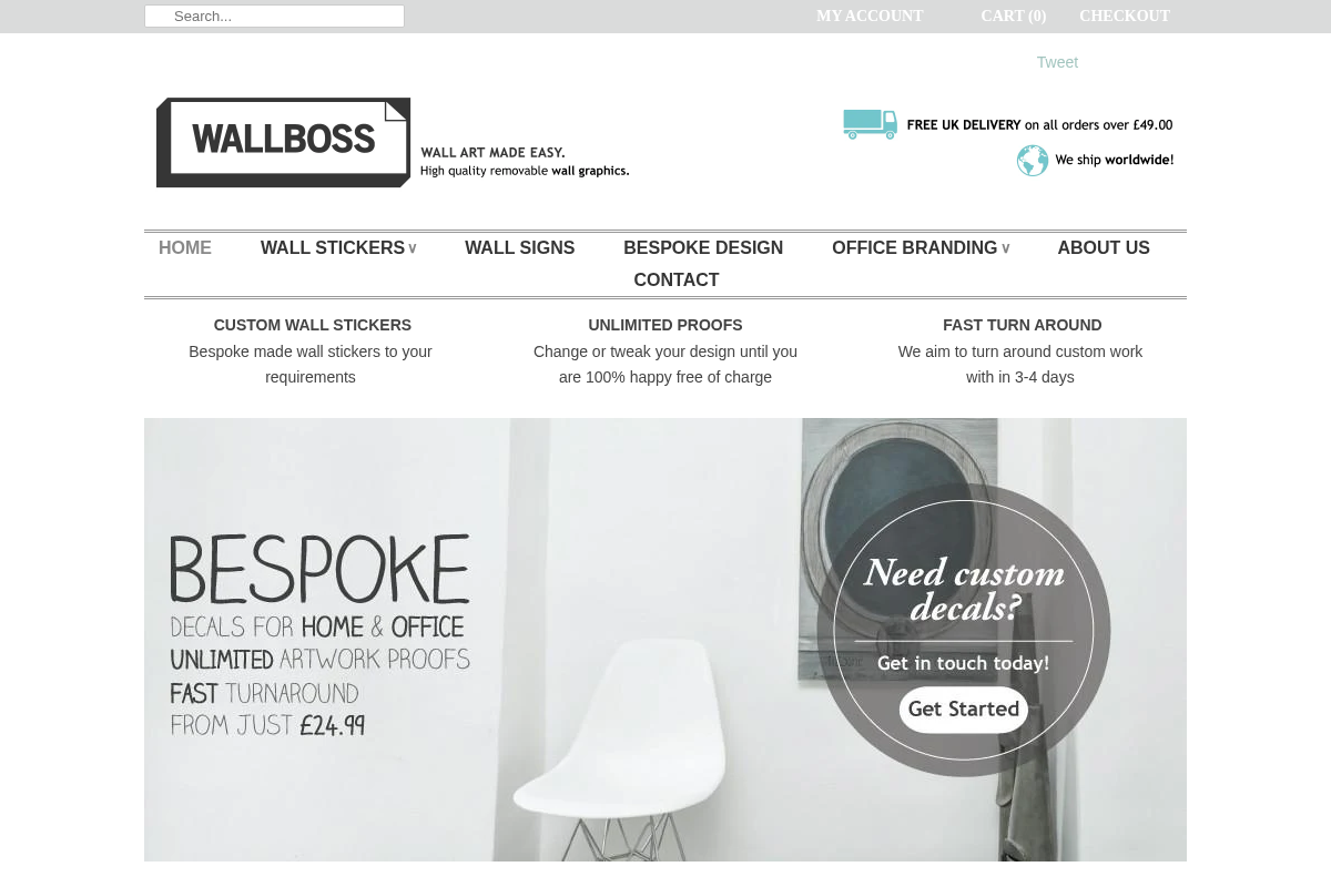 Wallboss homepage screenshot