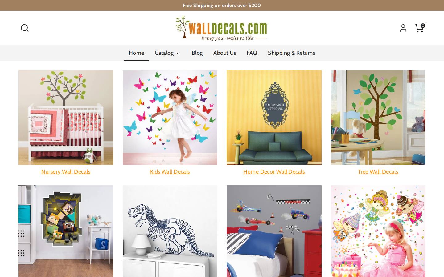 walldecals.com homepage screenshot