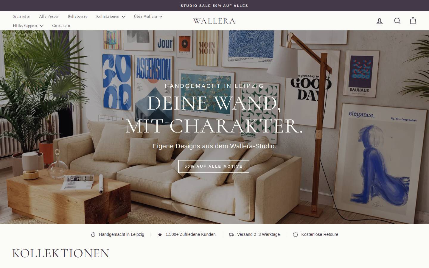 wallera.de homepage screenshot