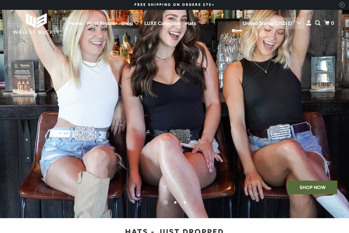 walletbuckle.com homepage screenshot