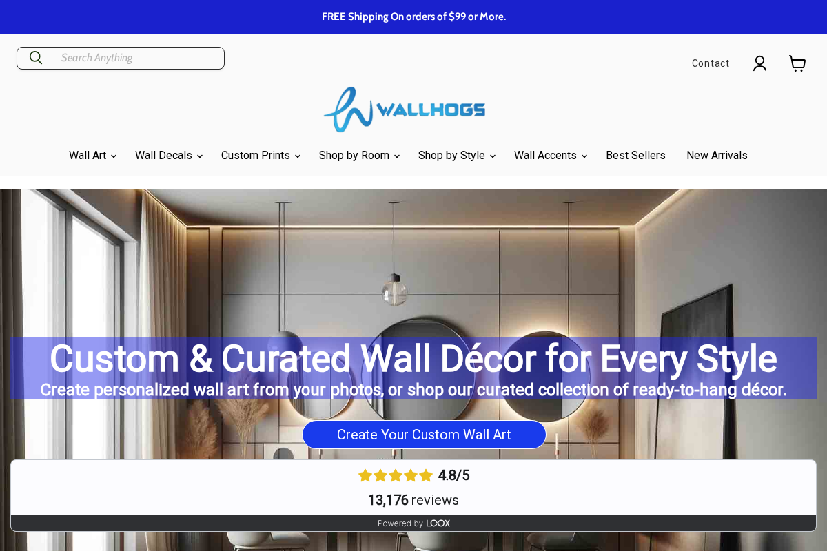 Wallhogs.com homepage screenshot