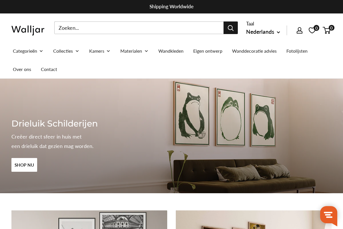 Walljar.com homepage screenshot