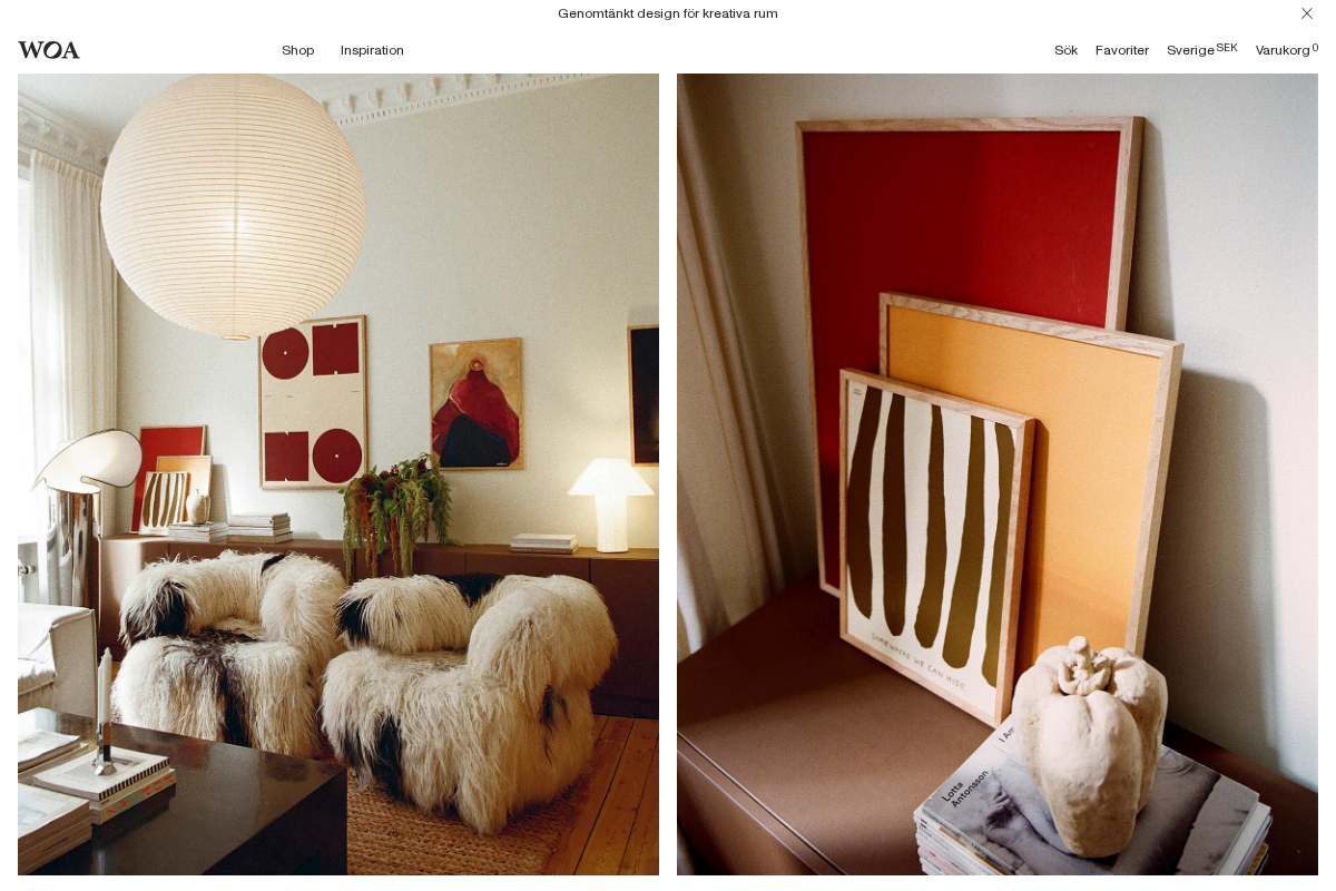 Wall of Art homepage screenshot