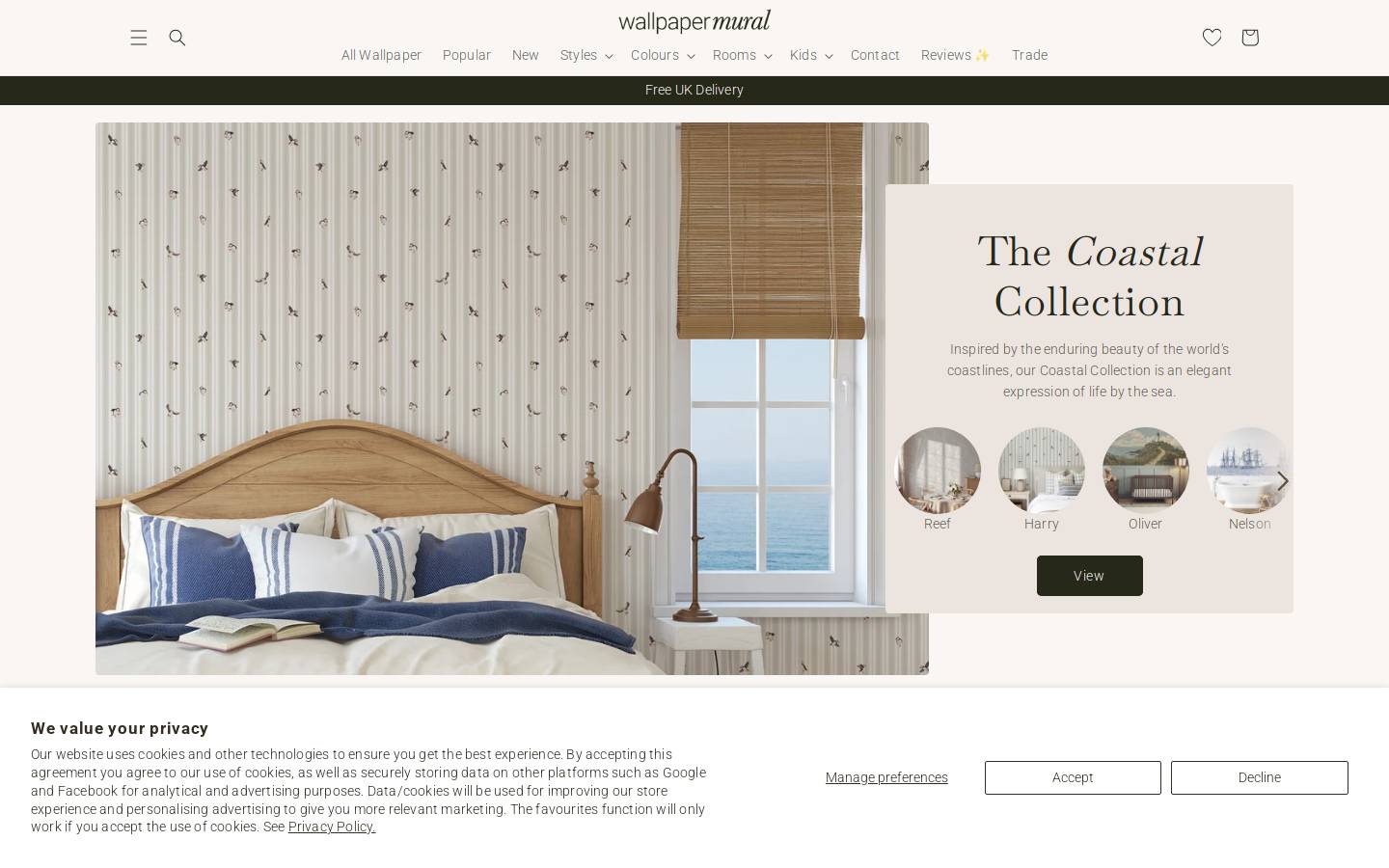 WallpaperMural homepage screenshot