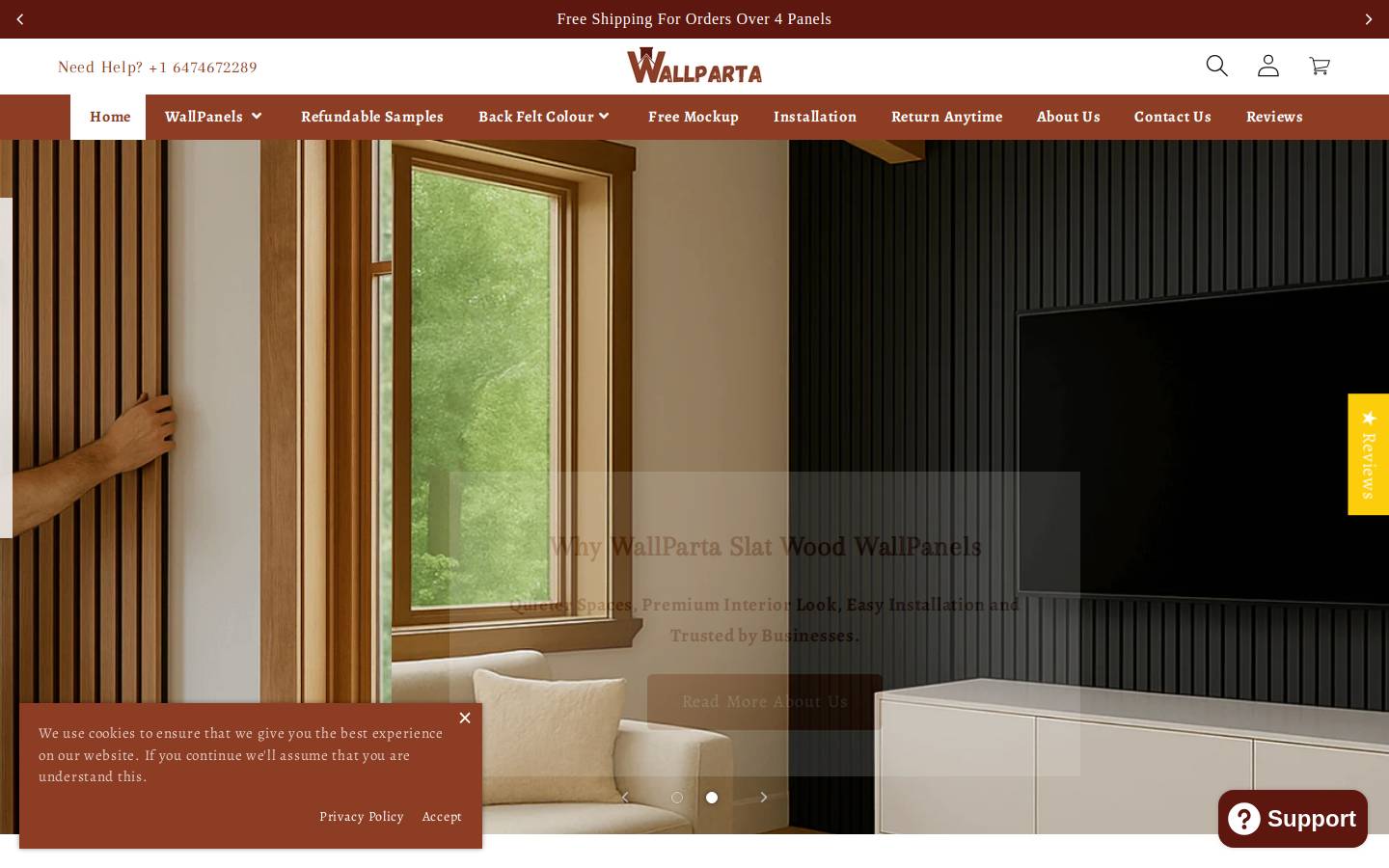 wallparta.com homepage screenshot