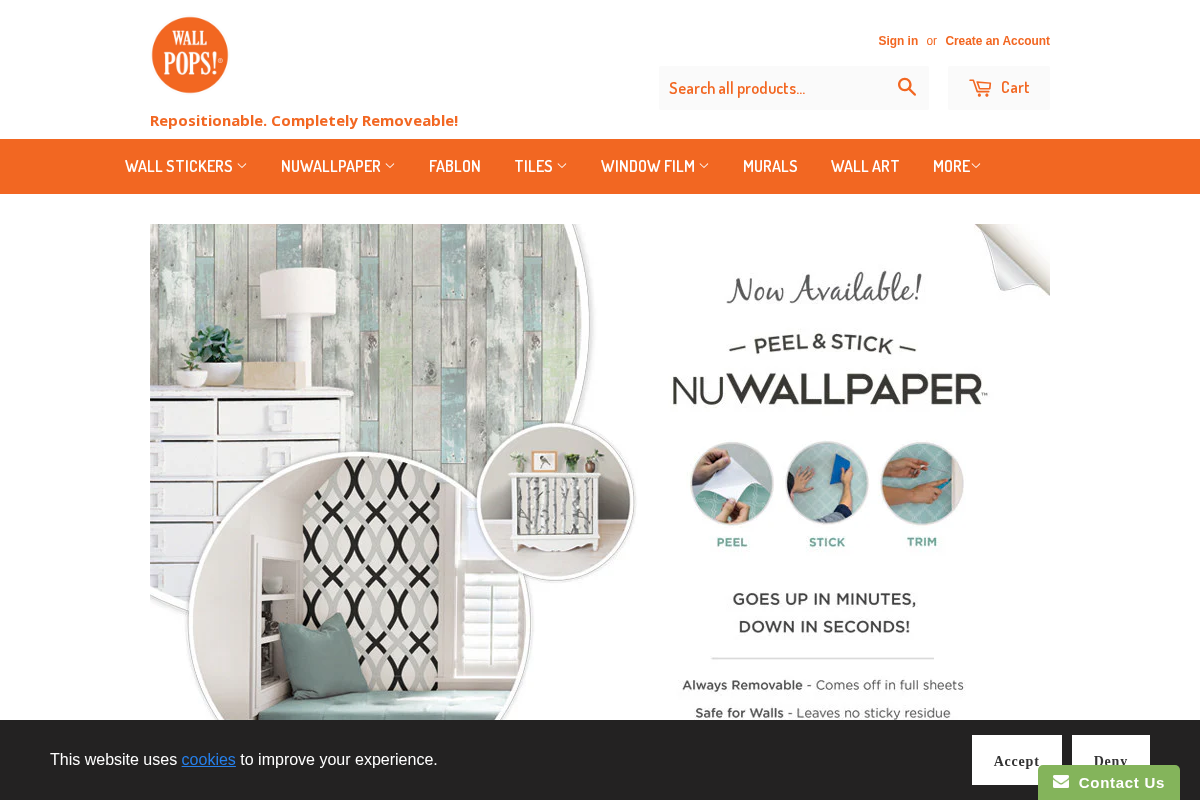 Wallpops homepage screenshot